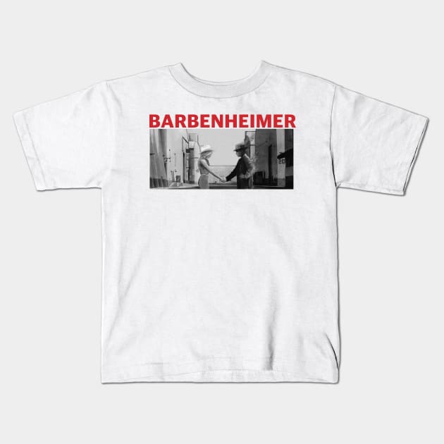 Barbenheimer 2023 // Berbie Oppenheimer Kids T-Shirt by Indranunik